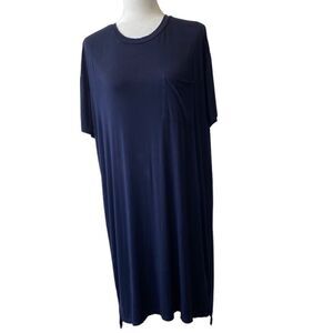 Daily Ritual Womans Blue Dress Short Sleeve SZ L